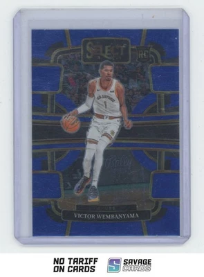 2023-24 Panini Select Rookie Blue Concourse Victor Wembanyama . #87 San Antonio - Image 1 of 3