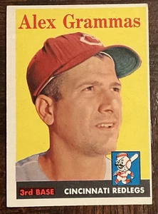 1958 TOPPS # 254 ALEX GRAMMAS OF THE CINCINNATI REDLEGS NM CONDITION - Picture 1 of 2