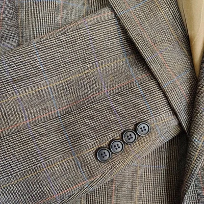 Blazer De Colección Bill Blass Para Hombres 44L Colorido Tweed Lana A Cuadros Abrigo Deportivo Traje Chaqueta Foto 1 de 4