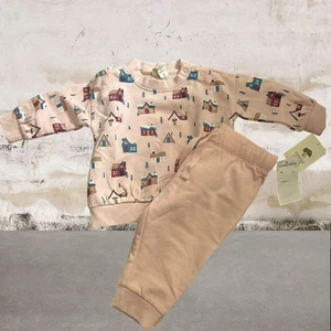 Tucker & Tate Set Joggers Ragazze Rosa Inglese Cozy Cabins 18 Mesi - Foto 1 di 3