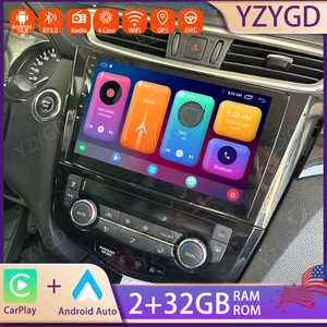 GPS Navi Screen Android 14 Carplay Car Stereo Radio For Nissan Qashqai 2014-2019 - Picture 1 of 24