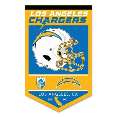 Bandera con logotipo de patrimonio histórico de Los Angeles Chargers Foto 1 de 4