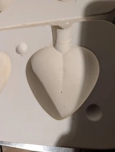 Molde de cerámica de fundición deslizante Hearts vintage - Imagen 1 de 6