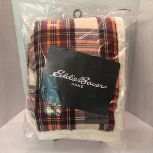 Eddie Bauer Wohndecke Wende Sherpa Fleece Bettwäsche Edgewood Plaid 50x60 - Bild 1 von 6