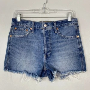 Gap Denim Cheeky Short High Rise Medium Wash Cut Off Jeans Raw Hem Gr. 4/27 - Bild 1 von 8