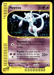 ✅ Pokemon Mewtwo 020/165 Expedition Base Set Holo Rare E-Reader ✅ SWIRL ✅ 2CD ✅ - Picture 1 of 4