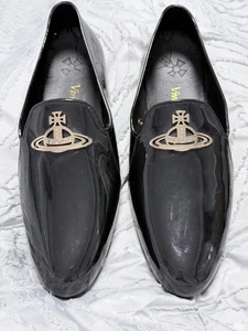Vivienne Westwood Black loafers Slip On plastic size Uk9 Eu 42 - Picture 1 of 6