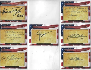 LOTTO DI 8 CARTE COLLEZIONABILI DESTINATARI MEDAGLIA D'ONORE CONGRESSO FIRMATA A MANO - Foto 1 di 1