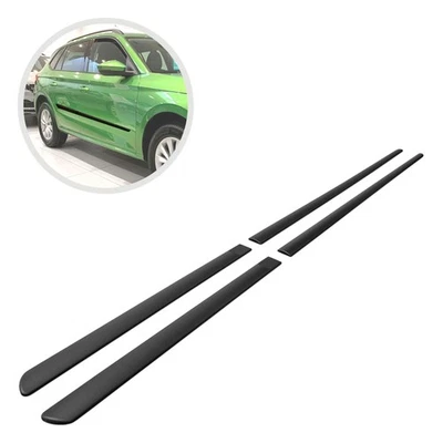 para Chevrolet Kalos Hatchback 2005-2008 Molduras de las puertas laterales Negro - Imagen 1 de 4