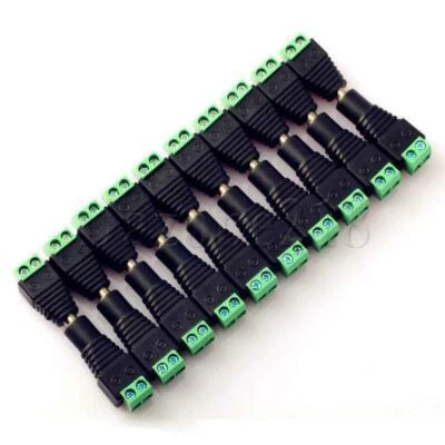 20pcs Male+Female DC Power Jack Connector Adapter Plug 2.1 x 5.5mm for CCTV New - Image 1 of 4