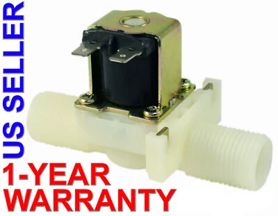 ACE CREW 1/2 inch NPS Thread 110V-120V AC Plastic Nylon Solenoid Valve ONE-YEAR WARRANTY