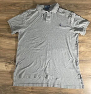 Polo By Ralph Lauren Men’s Polo Shirt Size L/G Custom Fit Gray Short Sleeve - Picture 1 of 12
