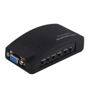 AV RCA Composite S-Video To VGA Converter Adapter WIDE Sc0N - Picture 1 of 12