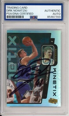 1998 98/99 UD Ionix Kinetix Dirk Nowitzki RC Card SIGNED PSA DNA AUTOGRAPH HOF - Image 1 of 2