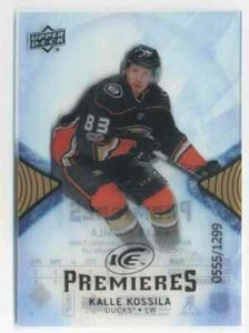 2017-18 Upper Deck Ice Premieres Kalle Kossila Rookie 555/1299 #109