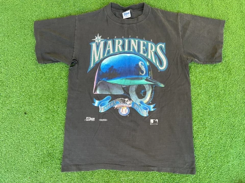 Salem Sportswear MLB Seattle Mariners 1992 Medium Black Shirt (Read Description Cover