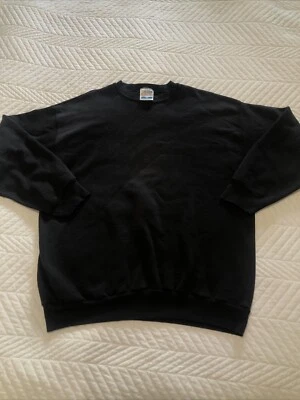 Vintage Trench Crewneck Black Blank Sweater Size XL USA Made  - Image 1 of 4
