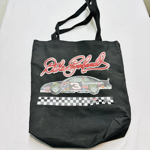 NASCAR Dale Earnhardt Tote Bag Vintage Canvas Large Unused Avon Collectible Cover