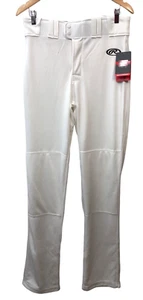 Rawlings Adult White Baseball Stretch Relaxed Long Pants LNCHSR-W-89 Size Medium - Picture 1 of 6