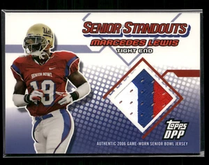 Marcedes Lewis 2006 Topps Draft Picks Prospects Senior Bowl Patch - Picture 1 of 2