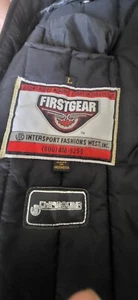 first gear tko heavy weight leather jacket mens large size vented thermoliner - Picture 1 of 10