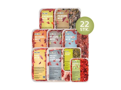 Barf-Hundefutter-3-Wochenpaket-21 Mixe sowie Burstbeinknochen - Bild 1 von 4