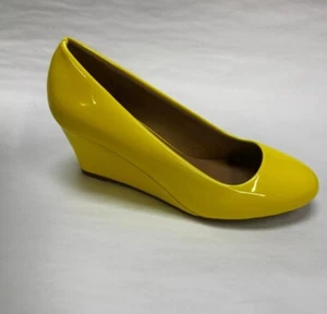 Zapatos de tacón de cuña Doris-23 para mujer punta redonda charol talla 8,5 - Imagen 1 de 5