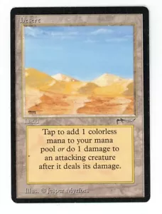 Magic the Gathering Arabian Nights Desert Mirage Variant Land LP - Picture 1 of 2