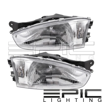 Left Right Sides Pair Headlamps for 1997-2002 MITSUBISHI MIRAGE COUPE 2-DOOR - Image 1 of 2