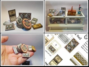 Dolls house printed KIT - Cotton Box,sewing box,haberdashery Kit no2 - Picture 1 of 8