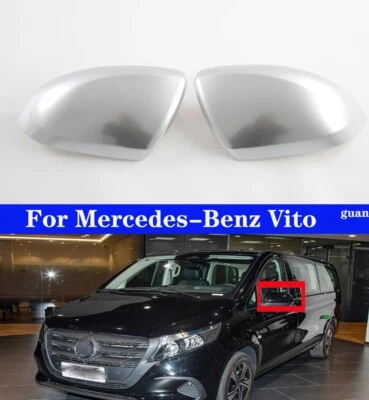 Car rearview mirror decorative frame Matte  For Mercedes-Benz Vito 2024-2025 - Image 1 of 4