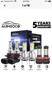 For Subaru Outback Wagon 4-Door 2010-2014 White LED Headlight + Fog Light Bulbs - Picture 1 of 1