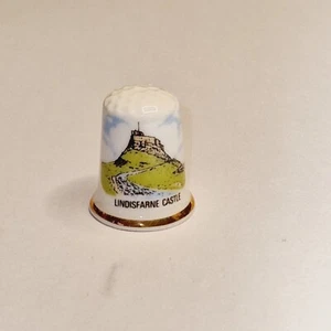 Collectors Thimble - "Linisfarne Castle" - Bone China - #185 - Picture 1 of 4