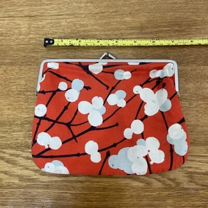 Marimekko ladies large red cloth purse / Marimekko Clasp Pouch. - Picture 1 of 7