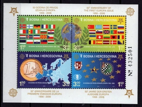 Bosnia and Herzegovina 2005 - 2006 Europa Cept - flags souvenir sheet MNH Cover