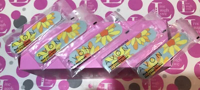 AVON Floral Emery Board Double Sided Finger Nail Files 5 Sealed Pieces - Image 1 of 3