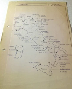 Übersicht der wichtigsten TV-Sender in Italien RAI 1974 - Bild 1 von 1