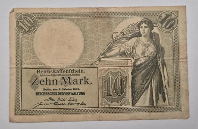 GERMANY 10 MARK 1906 BANKNOTE - Image 1 of 2