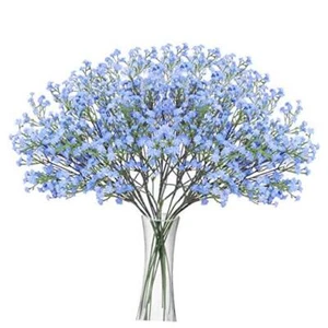 Artificial Baby Breath Flowers Fake Gypsophila Bouquets 12 Pcs Plastic Fake - Picture 1 of 8