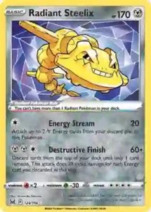 x1 Radiant Steelix - 124/196 - Ultra Rare Pokemon SS11 Lost Origin M/NM - Bild 1 von 1