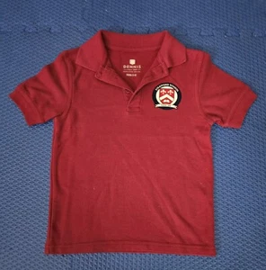 Dennis Uniform Shirt Sleeve Polo Top In Red Size YS (7-8) - Picture 1 of 2
