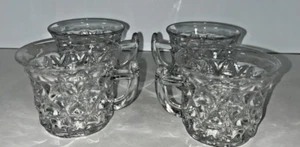Set of 4 Vintage Imperial Glass Mount Vernon Clear Pressed Glass Tumblers - Picture 1 of 6
