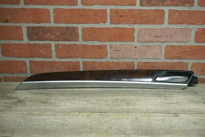 WOOD 2007-2010 BMW X5 E70 REAR LEFT SIDE INTERIOR DOOR HANDLE W/ BEZEL TRIM OEM - Image 1 of 4