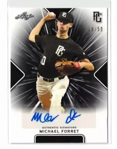 2021 Leaf Perfect Game BLACK AUTO Michael Forret! Orioles! Autograph! /50 - Picture 1 of 2
