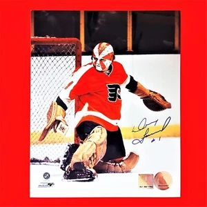Autogrammiertes Doug Favell Philadelphia Flyer Foto - X2 - Bild 1 von 2