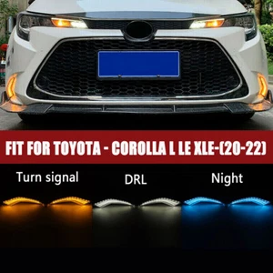 Juego de luces antiniebla LED DRL lámpara diurna para Toyota Corolla L LE XLE 2020 2021 - Imagen 1 de 8