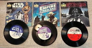 Star Wars Lote de 3 450 451 455 Libro y Registro 33 1/3 Leer a lo largo Funciona - Imagen 1 de 3