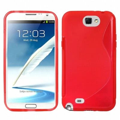 Custodia cellulare TPU custodia protettiva per Samsung Galaxy Note 2 N7100 rossa - Immagine 1 di 4
