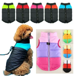 Winter Waterproof Dog Coat Jacket Warm Padded Puffer Pet Dog Puppy Clothes Vest - Picture 1 of 16