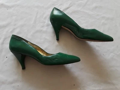 Vtg Rush Hour Express Green Heels Sz 8B - Image 1 of 4
